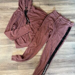 Calvin Klein Performance Dusty Rose Joggers with Black Stripe